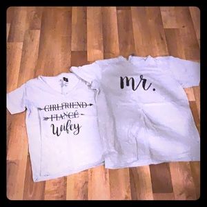 Matching Husband and Wife Shirts, Both Medium